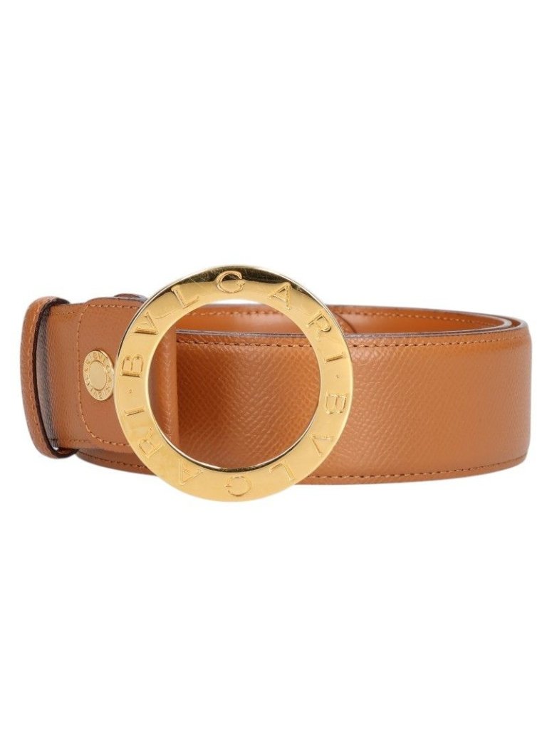 Bvlgari B-Zero One Circle Buckle Leather Belt